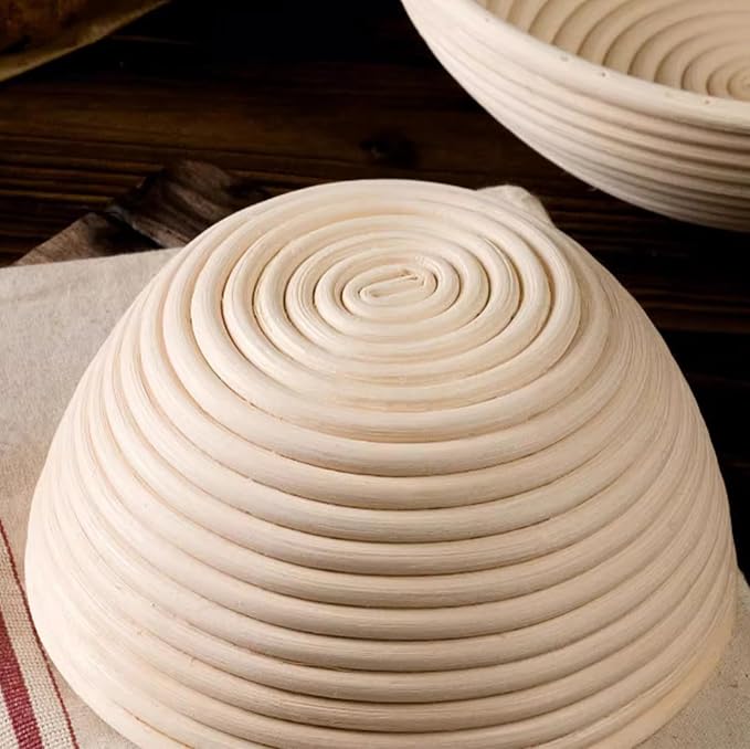 6 Pcs 6 Inch Round Banneton Bread Proofing Basket with Liner Small Banneton Bread Proofing Basket Bread Rising Bowl for Sourdough Bread Baking Making - Image 9