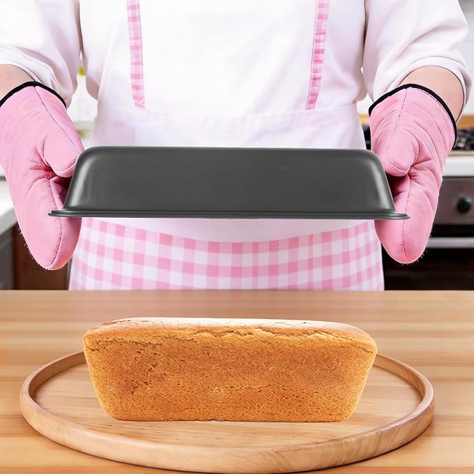 8 PCS 13" x 5" Carbon Steel Long Bread Loaf Pans for Baking Bread Black Extra Large Bread Pans for Homemade Bread Nonstick Bread Tins for Baking Rectangle Cake Pan for Oven Baking - Image 5