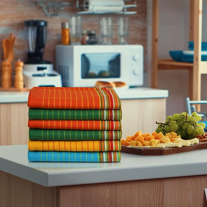 Urban Villa Kitchen Towels Cotton Dish Towels 20”x30” (Set of 12) Multi - Image 6