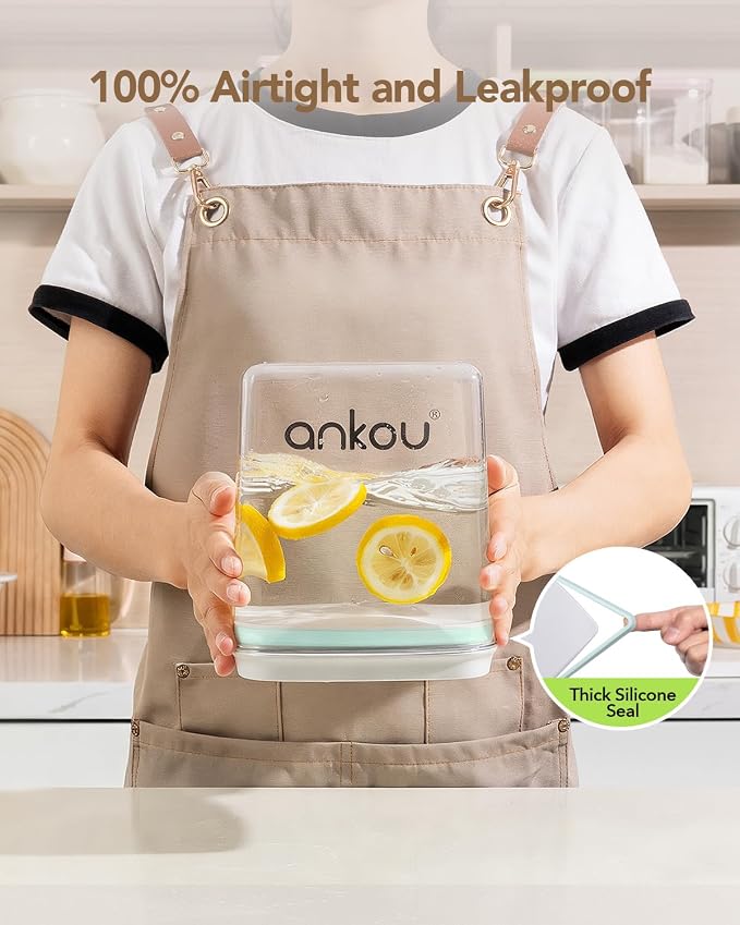 Food Storage Container Sets, 2.8 Qt *2+ 4.2 Qt *4 Airtight Canisters with Lids and 130ml Scoop, BPA-Free Plastic Pantry Containers for Flour, Sugar, Rice - Image 3