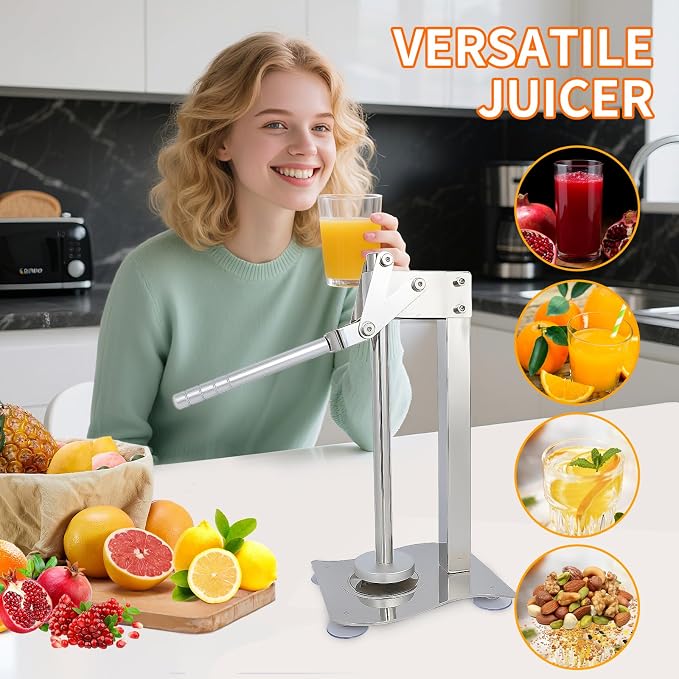 Manual desktop heavy duty lemon smasher orange juicer lemon squeezer citrus juicer fruit crusher lime extractor nut grinder for fruit and nuts（WN014) - Image 4