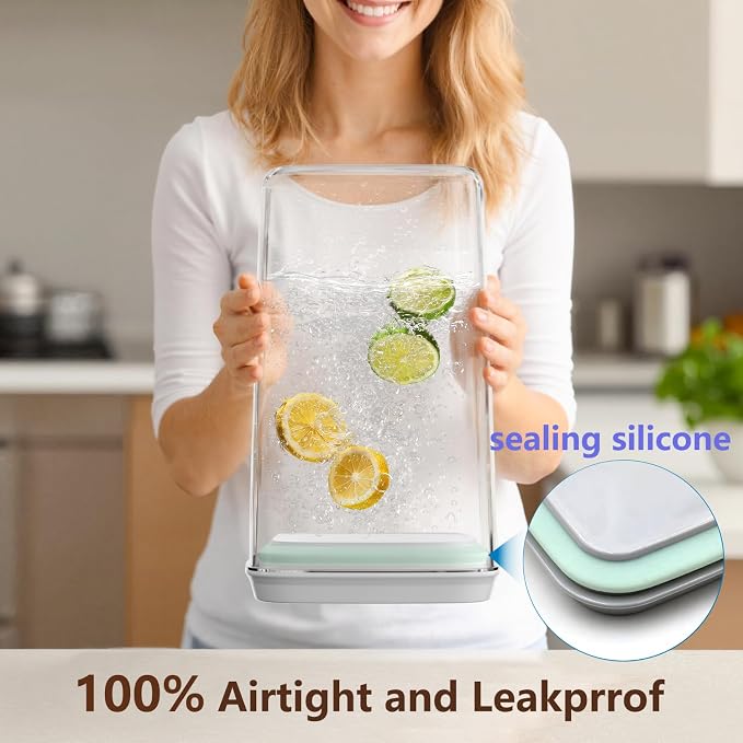 Pop Food Storage Containers Set Large Airtight Food Storage Containers with Pop Lids, Kitchen Pantry Organization and Storage, Cereal, Rice, Flour, Pasta & Snack Container, BPA Free, 2 x 4.2Qt - Image 3