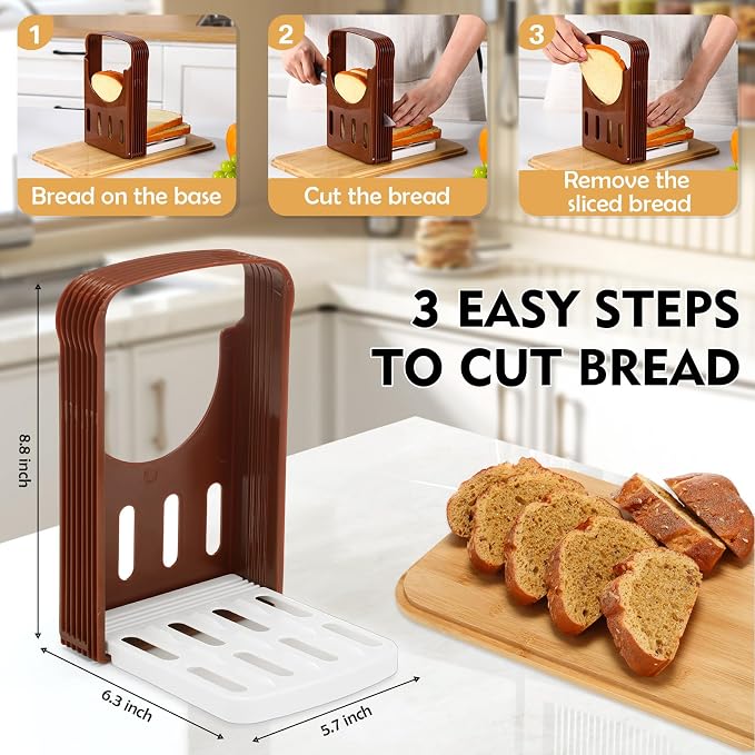 Teenyyou 2 Pcs Extra Large Bread Box with Slicer, Metal Bread Storage Container with Bamboo Cutting Board Lids, 2 Sizes Farmhouse Breadbox Set for Kitchen Countertop(Black) - Image 3