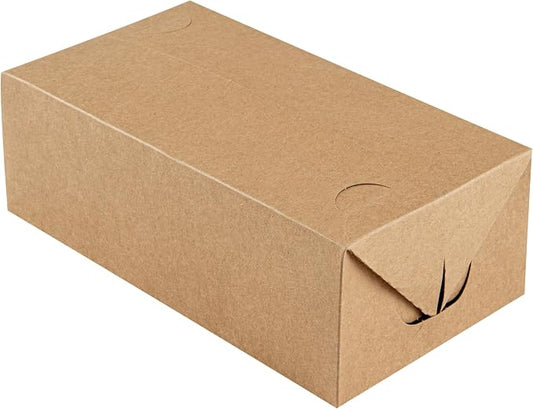 Restaurantware Takeout Food Container 400 Count 71 Ounce Paper Disposable Food Box Spill-Resistant Rectangular Kraft Box Secure Closure Brown by Restaurantware
