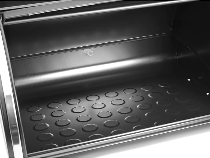 Brabantia Roll Top Bread Box | Medium | Matt Black | Large Metal Front Opening Bread Store for Kitchen Countertop | Partly Flat Top for Extra Storage, Magnet Closing Lid | Fits 1 Loaf - Image 4