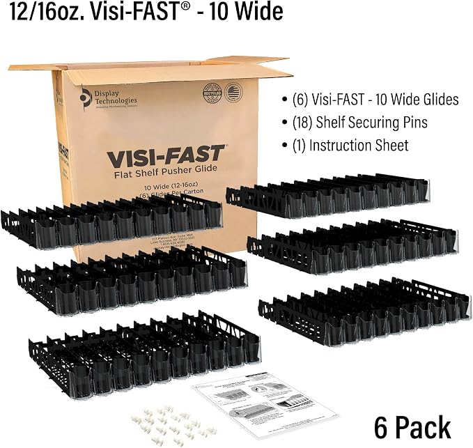 Drink Organizer for Fridge – Visi-Fast Push Dispenser, 12/16oz, 6-Pack - Image 6