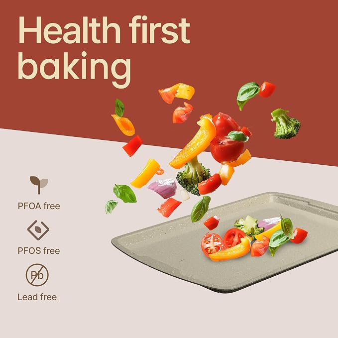 Bakken Swiss - Bakeware Set – 6 Piece – Stackable, Deluxe, Non-Stick Baking Pans for Professional and Home Cooking – Carbon Steel, White Stone Coating - Image 7