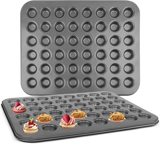 Muffin Pan, 2 Pcs 48 Cup Mini Muffin Pan Cupcake Pan Muffin Tin,Mini Cupcake Pans For Baking Cheesecake Tailgate Party Supplies, Dishwasher Safe, 15.94 X 12.6 X 0.79 Inches by Unknown
