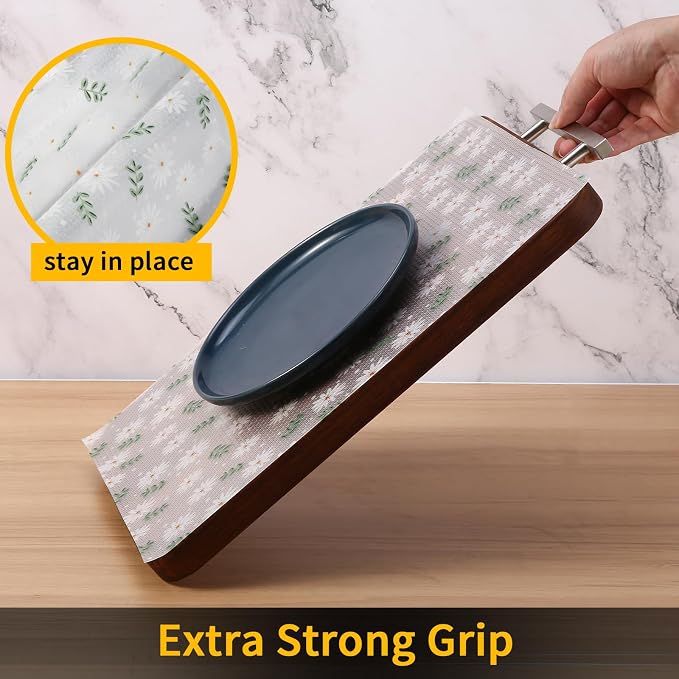 iwtmm Shelf Drawers Liners for Kitchen Cabinets Non-Slip, Washable, Oil-Proof Drawer Liners, EVA Waterproof Non-Adhesive Cabinet Liners for Kitchen, Pantry, Bathroom - Image 2