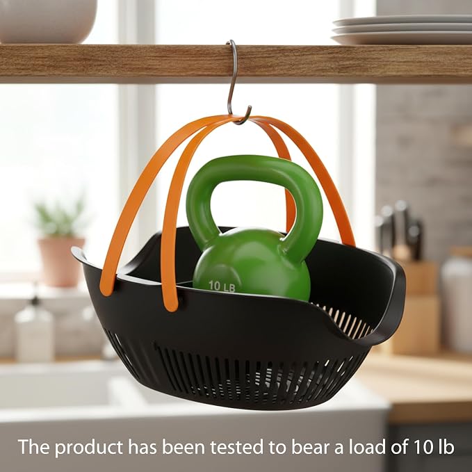 Nuogo 3 Pcs Garden Harvest Basket, Removable Partitions with Tool Caddy for Collecting, Carrying, and Cleaning Harvesting Basket Doubles as a Colander for Vegetables and Fruits Garden Accessories - Image 3