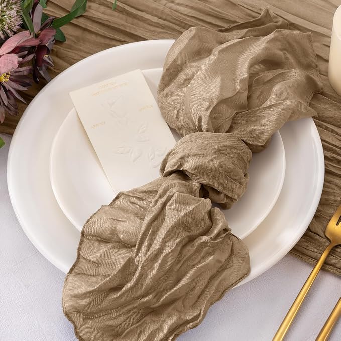 Cheesecloth Napkins Nude Cloth Napkins Bulk Table Napkin,Set of 20 - Image 3