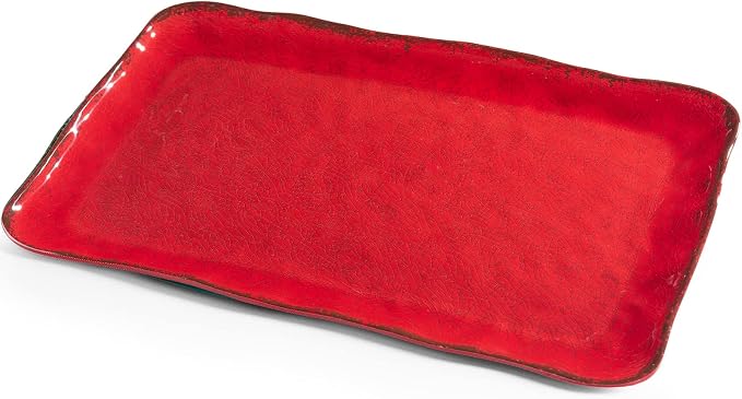 LEHAHA Christmas Melamine Platters for Serving Food, Colored Serving Trays, 17.5 x 10 Rectangular Turkey Serving Tray, Set of 2, Perfect for Outdoor, Christmas Parties, Restaurant, Dishwasher Safe - Image 2