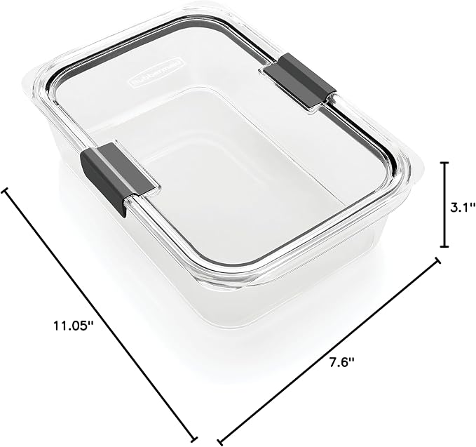 Rubbermaid Brilliance Large Food Storage Container, 9.6 Cup, BPA-Free, Leak-Proof, Clear - Image 8