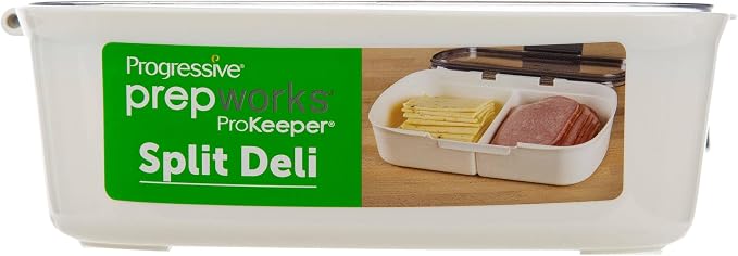 ProKeeper Split Deli Food Storage Container with Air-Tight Silicone Seal and Dry Erase Compatible Lid, 11.75 - Image 6