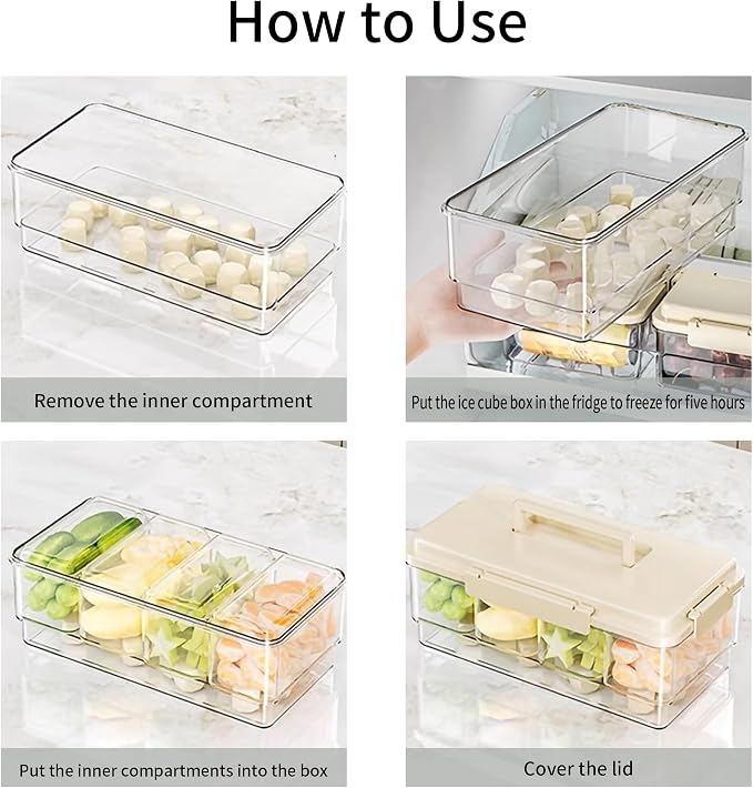 2Pack Ice Chilled Condiment Caddy with 4 Removable Containers Taco Ingredient Server with Lid Cooled Garnish Caddy Tray for Taco Mimosa Bar Sauce Fruits&Veggies Pink - Image 4