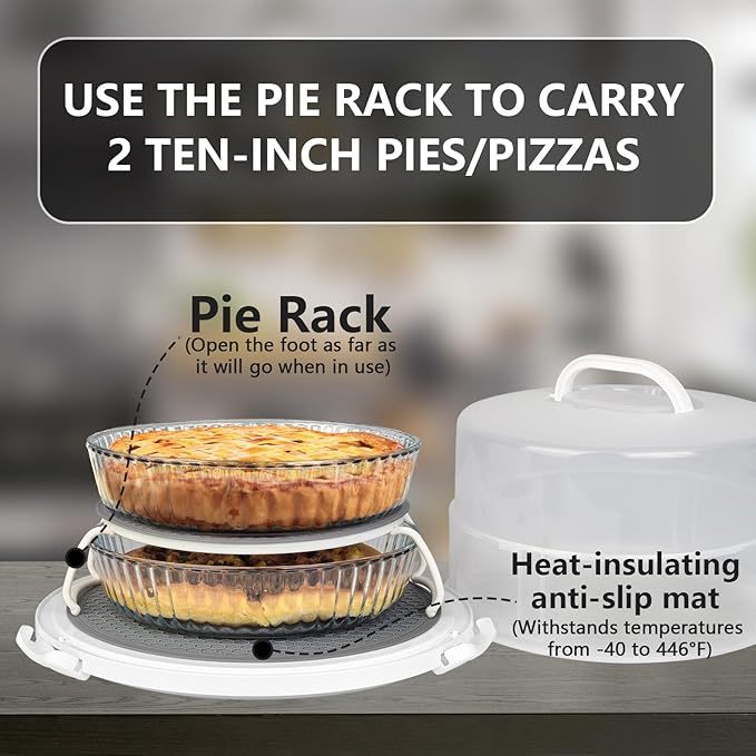 12 Inch Cake carrier Container with Lid and Handles Includes Insulated Bag for Safe Transportation of Buttercream Doesn't Melt Easy for Cakes, Pies and Cupcakes (Grey) - Image 4