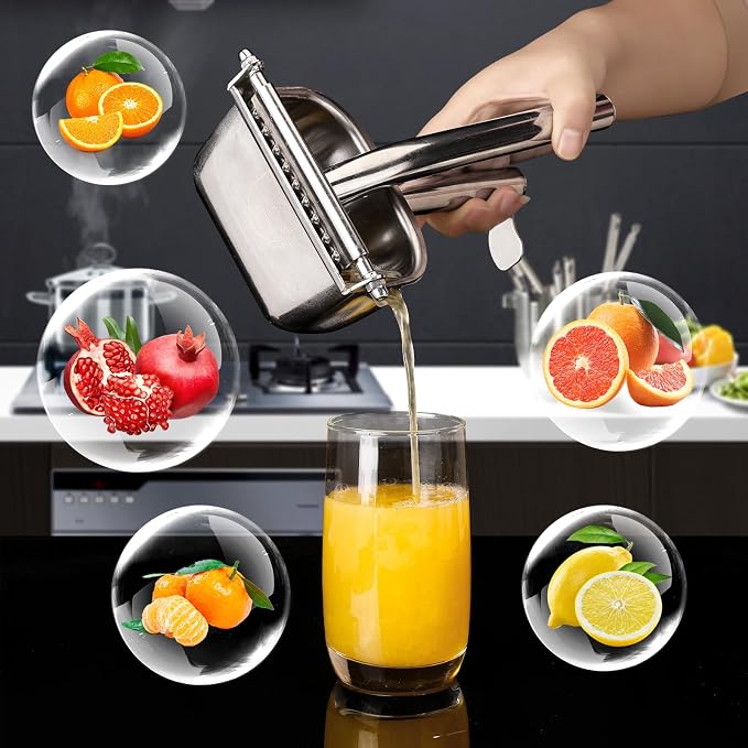 Large Lemon Squeezer, 304 Stainless Steel Citrus Juicer, Heavy duty Manual Juicer For Citrus, Orange, lemon and Other Fruit - Image 2