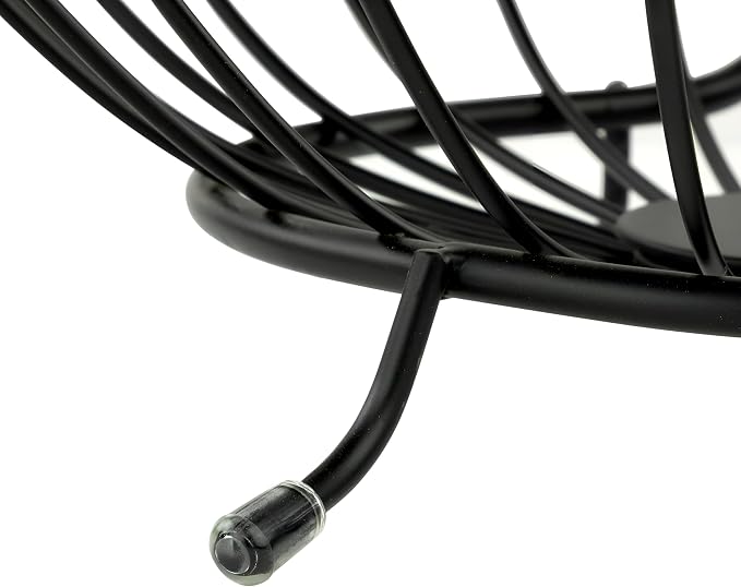 2-TierFruit & Vegetable Basket for Dining Table, Centre Table I Metal Fruit Bowl or Bread Basket Vegetables Storage Organizer Holder I Multi-Purpose Basket for Kitchen & Home, Black - Image 7