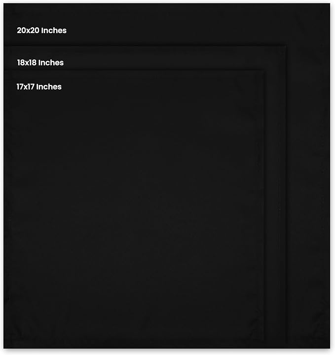 Bulk 288-Pack Hotel Cloth Napkins, 17" x 17", Wrinkle Resistant, Black | High Volume Collection for Restaurants, Catering & Event Venues, Washable & Reusable - Image 2