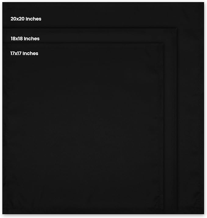 Bulk 144-Pack Hotel Cloth Napkins, 20" x 20", Wrinkle Resistant, Black | High Volume Collection for Restaurants, Catering & Event Venues, Washable & Reusable - Image 2