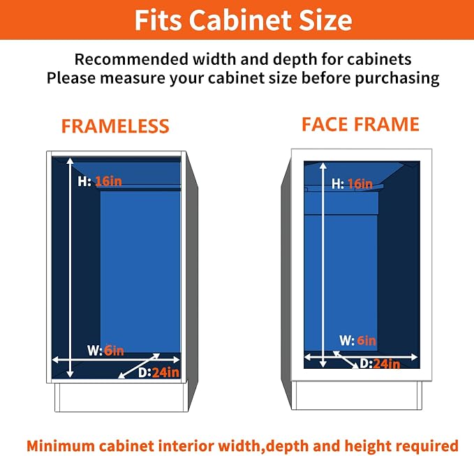 ROOMTEC Individual Pull Out Cabinet Organizer (5½"W x 21½"D), 2 Tier Spice Rack Organizer for Cabinet, Slide Out Drawer Pantry Shelf Organization and Storage for Kitchen Bathroom - Image 4