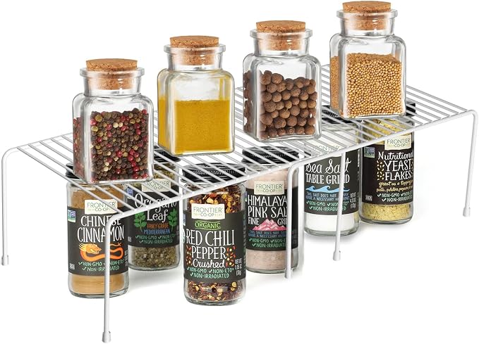 Orgneas Expandable Cabinet Shelf Organizer, Rustproof Metal Shelf Riser Kitchen Counter Storage Organizer Rack for Fridge, Cabinet, Pantry and Bathroom with Scratch Resistant Feet, 2 Sets - Image 6