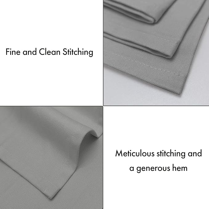 Ruvanti Cloth Napkins Set of 12, 100% Cotton High GSM 18x18 Inches Soft, Washable, Highly Durable & Absorbent, Perfect for Parties, Christmas, Thanksgiving Dinners – Wild Dove - Image 5
