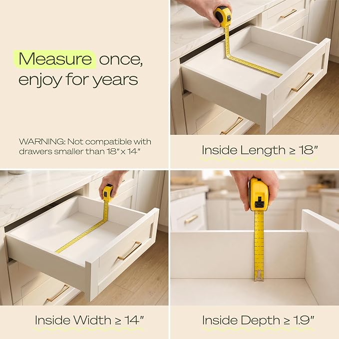 Drawer Organizer with Knife Block for Kitchen Organization, Bamboo Silverware Drawer Organizer, Compact Bamboo Cutlery Tray for Flatware and Utensils, Removable 7-Slot Knife Block for Kitchen Drawers - Image 5