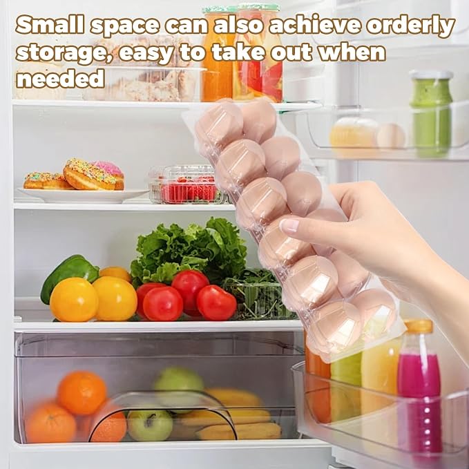 Plastic Empty Eggs Cartons 12 Count Clear Tray Bulk 120 Pack | 2x6 Grid Trays Egg Containers, Clear Stackable Fridge Storage for Chicken Farm, Market, Refrigerator, Restaurant Use - Image 5