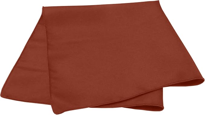 20x20-Inch Polyester Cloth Napkins, Burnt Orange Set of 12 - Image 2