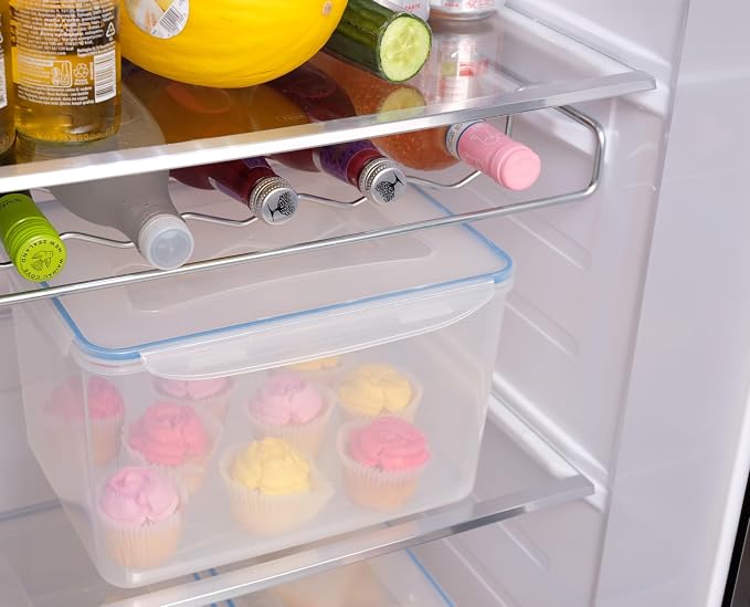 Addis Clip Tight Super Large Food Storage Container 9 Litre Tall Rectangle Airtight Silicone Seal Containers Bpa Free Easy Locking Lid Clips, Clear Transparent - Image 7