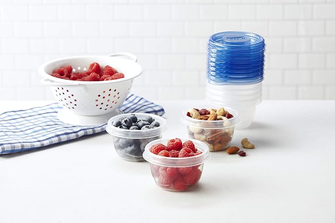 Glad GladWare Mini Round Food Storage Containers, 4 Oz, 8 Count, 12-Pack | BPA-free, lock-tight seal for snacks, portion control, and on-the-go; reusable and stackable - Image 6