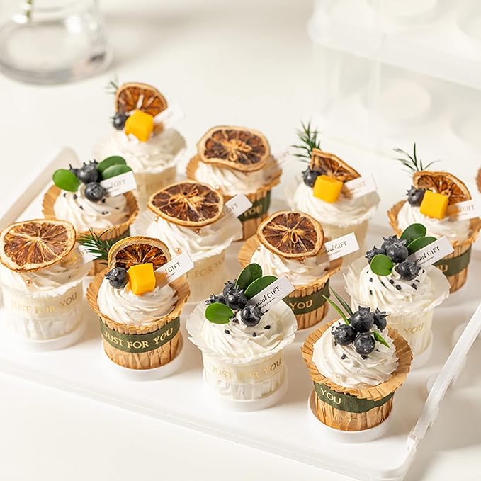 3 Tier Cupcake Carrier with Lid,Holds 36 Cupcakes or 3 Large Cakes Food Transporter Container with 3 Tier Stackable Layer Insert - Image 3