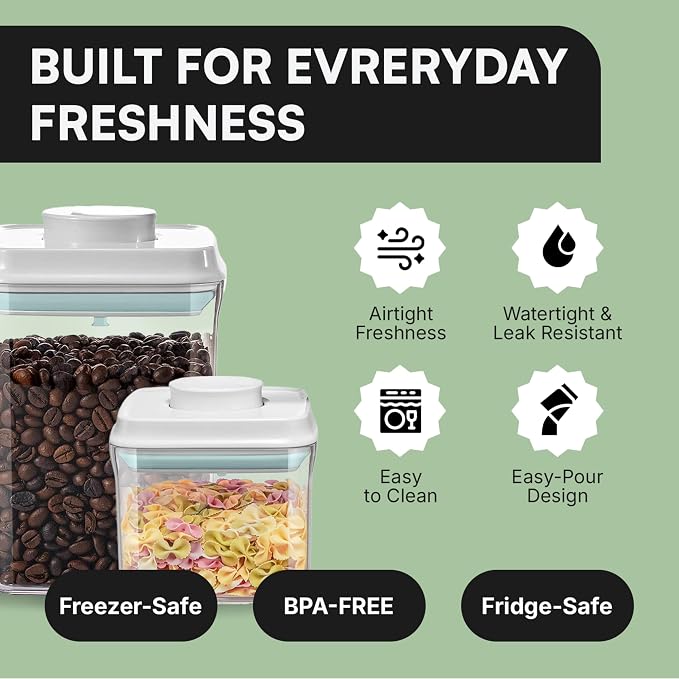 Bop Top Airtight Food Storage Containers | Pop-Top Lid | 16.5 Cups / 135 Oz | kitchen canister set, for flour, sugar, snacks, pasta, baking - Image 8