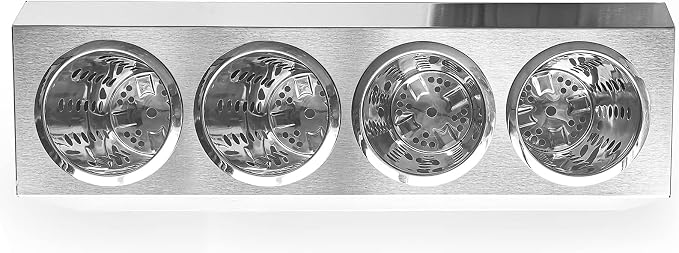 Flatware Organizers Stainless Steel Cylinder Flatware Silverware Utensil Holder Organizer Caddy (4 holes) - Image 3
