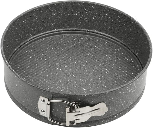 David Burke 9" Springform Pan – Carbon Steel Cheesecake Mold with Removable Bottom, Oven Safe, PFTE & PFOA Free – Gray Speckle by David+Burke