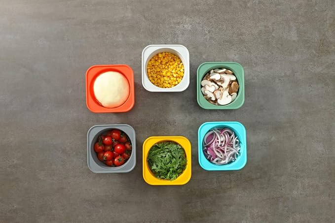 Red Stackable Silicone Artisan Pizza Dough Proofing Container Boxes with Lids-500ml-Fresh Dough Made Easy! (4set) - Image 8