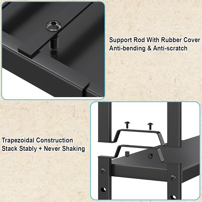 Narrow Expandable Cabinet Shelf Organizer 5.51" Width, Kitchen Counter Storage Shelves Spice Racks, Small Cupboard Countertop Tabletop Shelves Organizers, Expandable Adjustable Stackable, Load 30LBS - Image 7