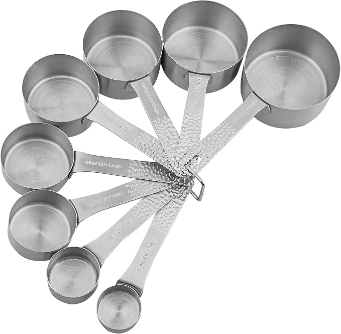 Measuring Cups and Spoons Set 20 for Dry & Liquid, Metric & US 18/8 Stainless Steel Measuring Cups and Spoons Set with Leveler for Baking & Kitchen, 8 Measure Cup and 9 Spoon & Leveler - Image 3