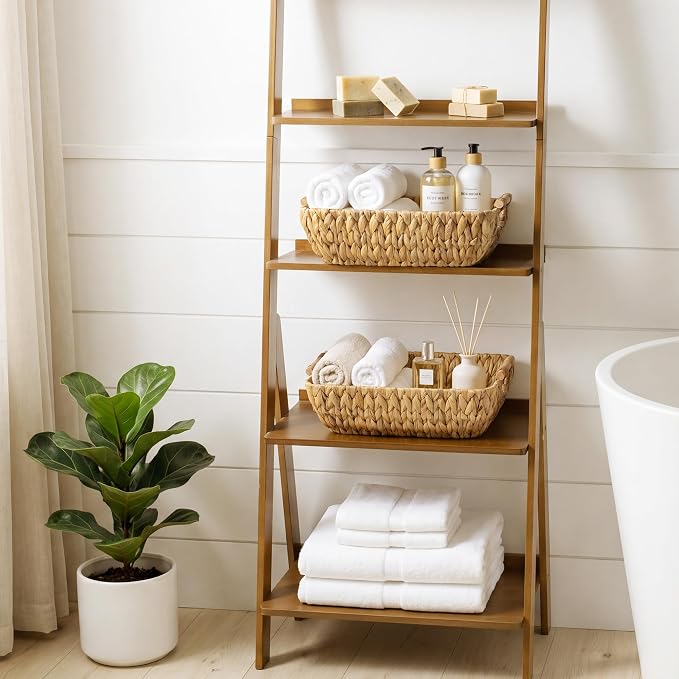 Storageworks Wicker Baskets For Organizing, Water Hyacinth Storage Baskets - Image 2