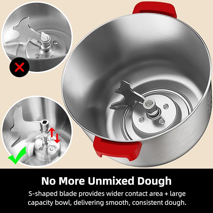 AIZIYO DoughChief, 5.3QT Dough Maker, Dough Mixer with Ferment Function, Bread Maker with 304 Stainless Steel Bowl, Removeable lid, Touch Panel Control, Dough Proofing Box for Pizza & Bread - Image 7