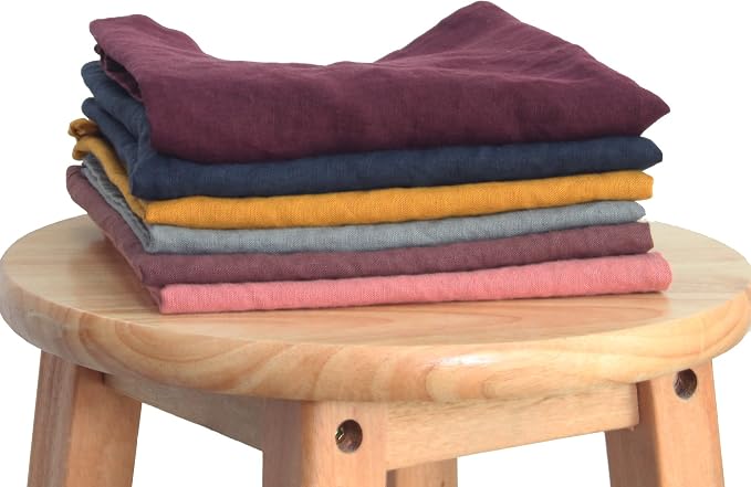 Linen World Linen Kitchen Towels 14 x 28 Inch – Decorative Tea/Kitchen Towels Set of 6 – Stone Washed European Flax Hand Towels - Image 5
