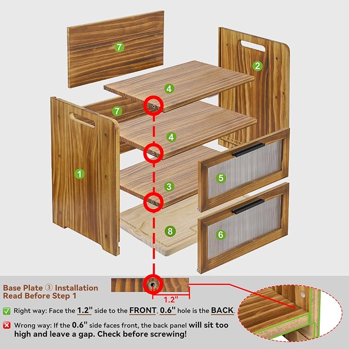 USION Bread Box for Kitchen Countertop (Brown-002) - Image 2