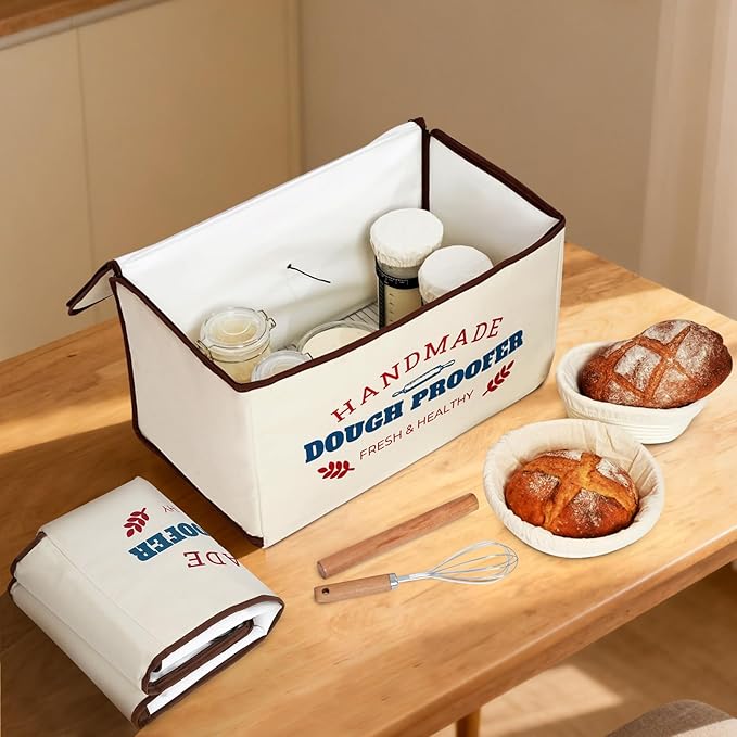 Extra Large Dough Proofing Box50-130°F, 3-Sided Heat 24HTimer | Extra-large foldable proofing box includes 3-sided heat, 50-130°F control, beep alert and storage bag for dough and seedlings - Image 8