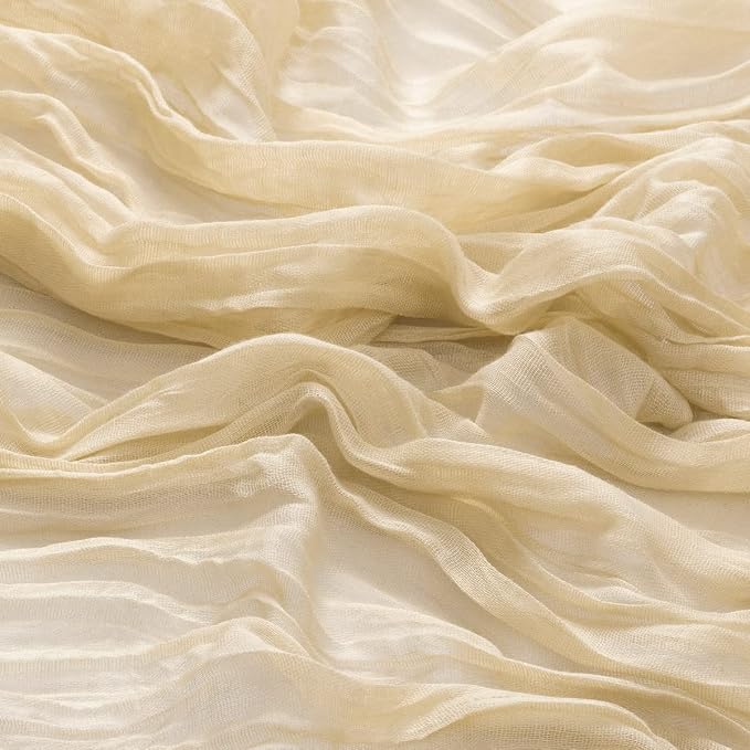 DeZerlor Champagne Washable Cheesecloth Napkins Set of 100 for Party | Reusable Summer Cloth Napkins Bulk, for Wedding Bridal Baby Shower Dinner Cocktail Birthday Home, 21x21 Inches - Image 5