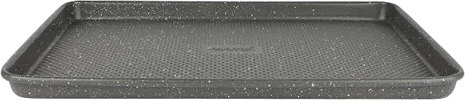 David Burke 17x11 Cookie Sheet – Carbon Steel, PFTE & PFOA Free, Oven Safe, Non-Toxic, Perfect for Baking and Roasting – Gray Speckle - Image 2