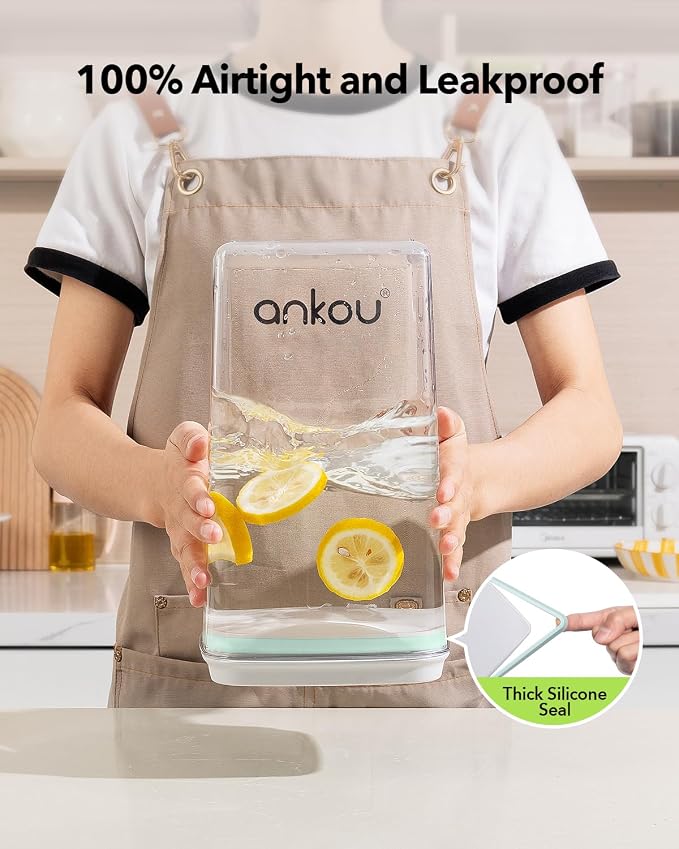 Airtight Food Storage Container with Pop Lid & 130ml Scoop, 4L/4.2qt *2 BPA-Free Cereal, Rice, Flour, Pasta & Snack Container, Stackable & Durable,Kitchen Pantry Organizer - Image 3