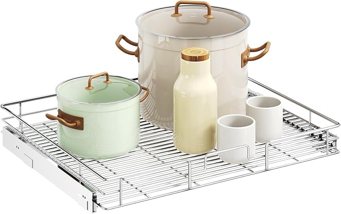 LOVMOR Pull Out Cabinet Organizer 28½" W x 21½" D, Kitchen Cabinet Pull Out Shelves Slide Out Storage by LOVMOR
