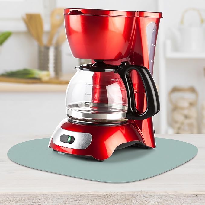 Faux Leather Placemats Set of 4, Wipeable & Washable Table Mats | Waterproof, Heat-Resistant & Easy to Clean Round Place Mats for Dining & Kitchen, 17''x13'', Aqua Green - Image 8
