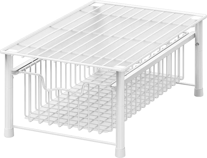 Simple Houseware Stackable Basket Drawer, White by SimpleHouseware